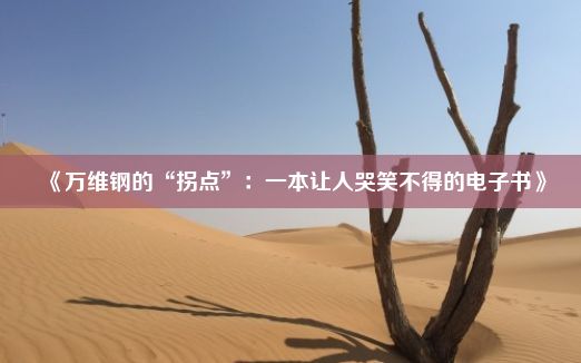 《万维钢的“拐点”：一本让人哭笑不得的电子书》