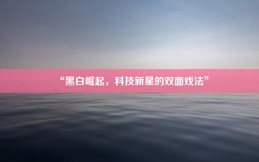 “黑白崛起，科技新星的双面戏法”