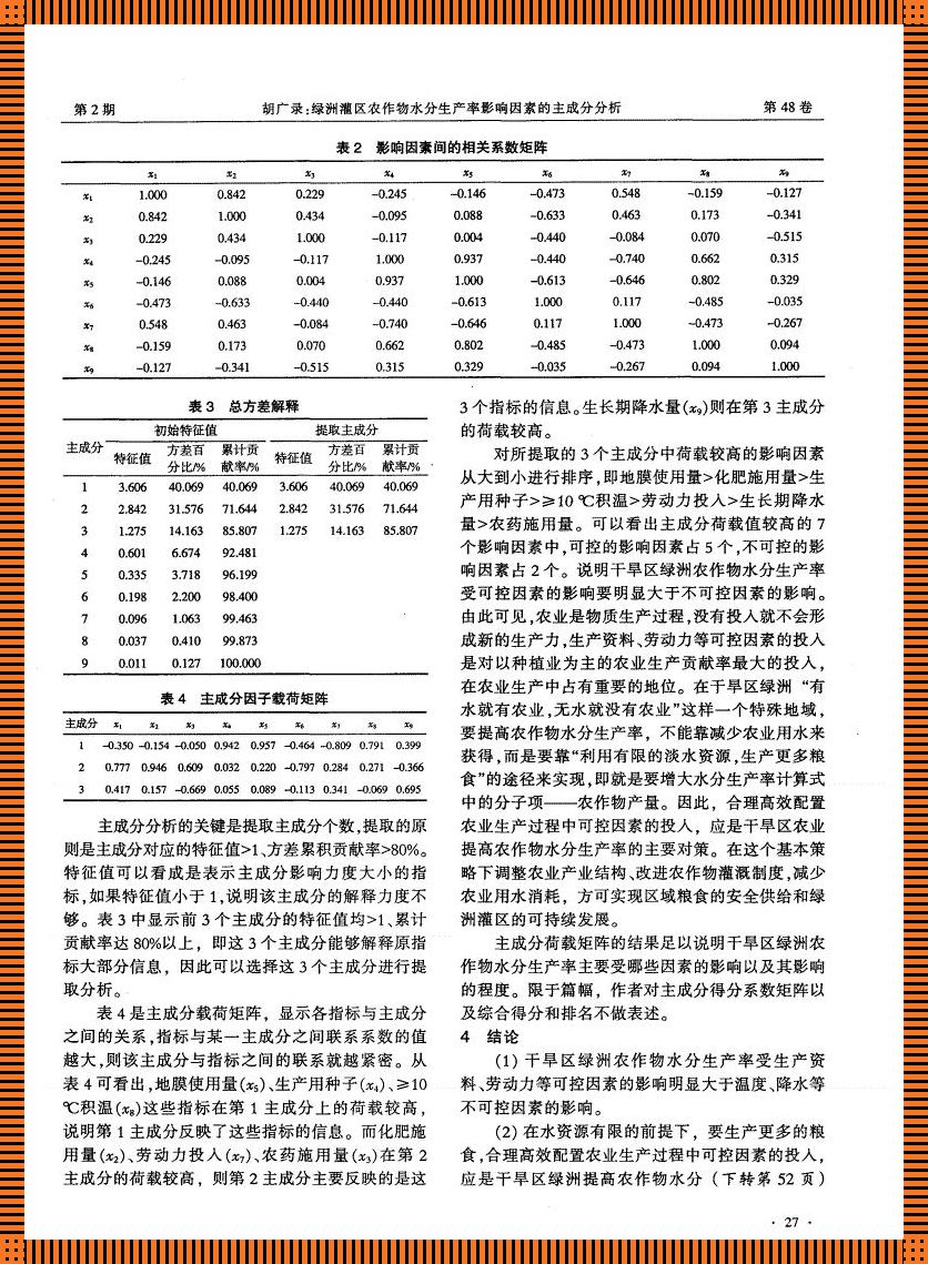 “主成分影响因素”探究：一个水军的幽默误解