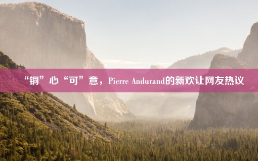 “铜”心“可”意，Pierre Andurand的新欢让网友热议