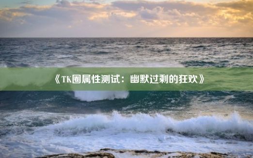 《TK圈属性测试：幽默过剩的狂欢》