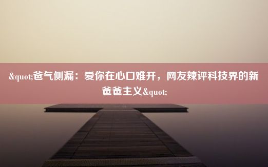 "爸气侧漏：爱你在心口难开，网友辣评科技界的新爸爸主义"