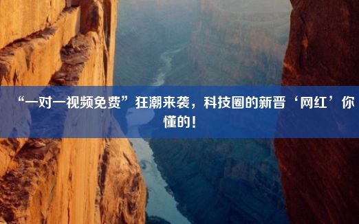 “一对一视频免费”狂潮来袭，科技圈的新晋‘网红’你懂的！