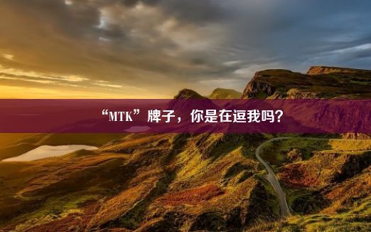 “MTK”牌子，你是在逗我吗？