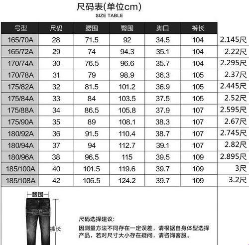 裤子尺码大揭秘：亚洲欧洲，谁更大？