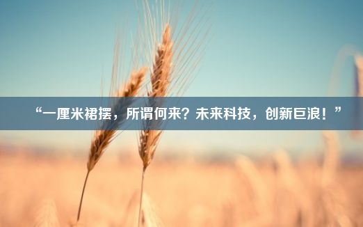 “一厘米裙摆，所谓何来？未来科技，创新巨浪！”