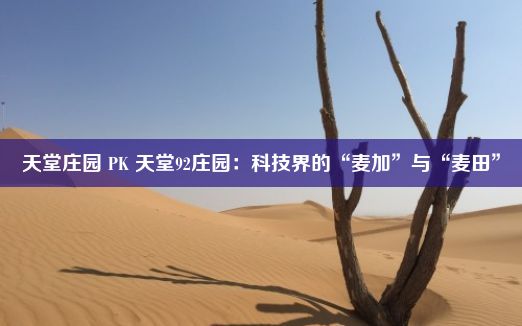 天堂庄园 PK 天堂92庄园：科技界的“麦加”与“麦田”