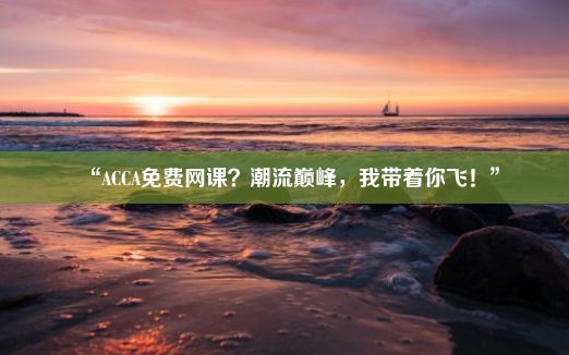 “ACCA免费网课？潮流巅峰，我带着你飞！”