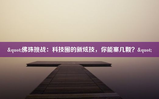 "佛珠挑战：科技圈的新炫技，你能塞几颗？"