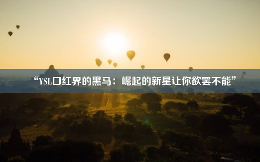 “YSL口红界的黑马：崛起的新星让你欲罢不能”