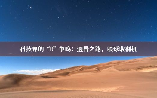 科技界的“B”争鸣：迥异之路，眼球收割机