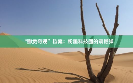 “娜贡奇观”档案：粉墨科技圈的震撼弹