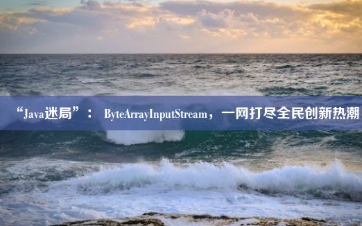 “Java迷局”： ByteArrayInputStream，一网打尽全民创新热潮